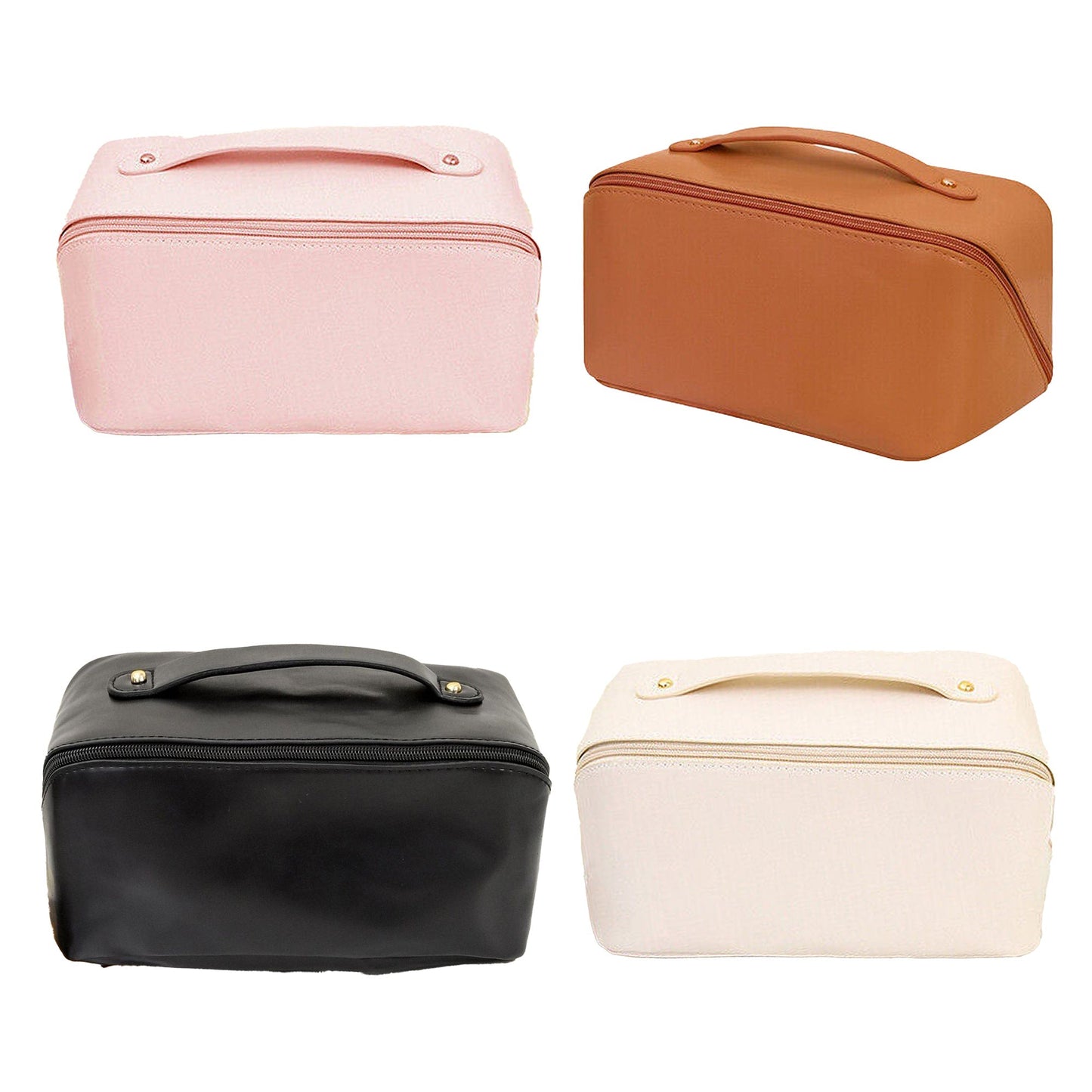 Large Travel Cosmetic Makeup Bag with Organizers and Brush Slots