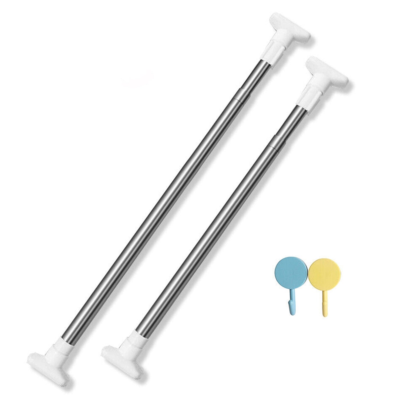 Adjustable Tension Curtain Rod Extendable for Showers and Closets