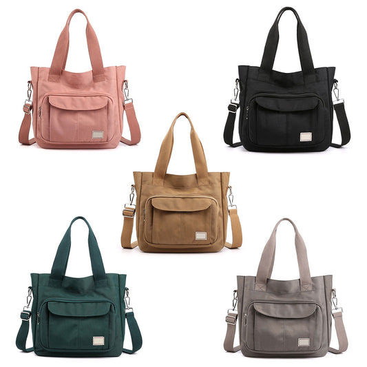 Large Nylon Waterproof Handbags with Zipper Women Shoulder Messenger Bag