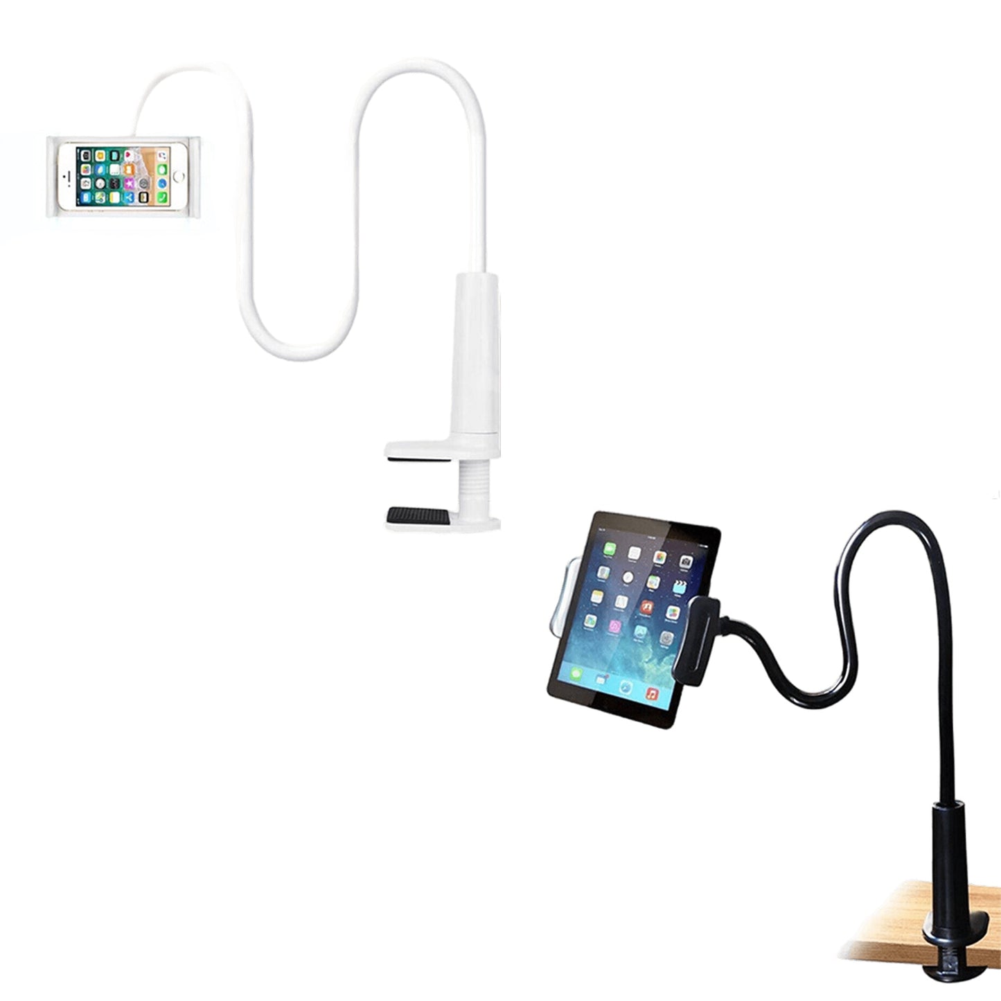 360-Degree Rotating Bed Desk Mount Stand Holder for Tablets and Phones