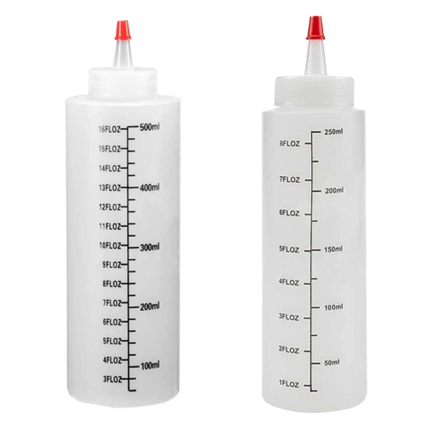 6pcs Squeeze Condiment Bottles for Sauce and Mustard Measuring