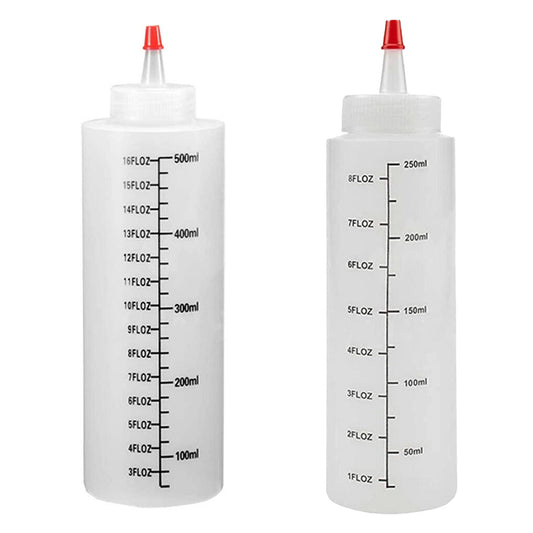 6pcs Squeeze Condiment Bottles for Sauce and Mustard Measuring
