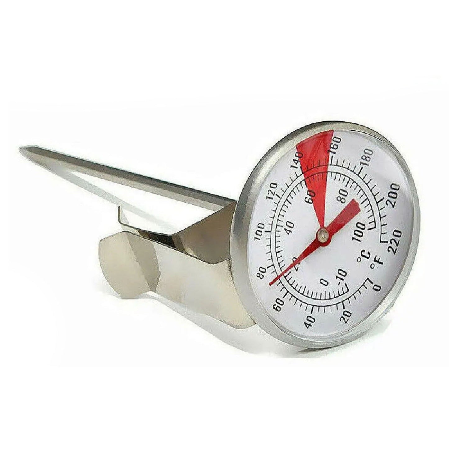Stainless Steel Milk Coffee Thermometer with Probe and Pan Clip