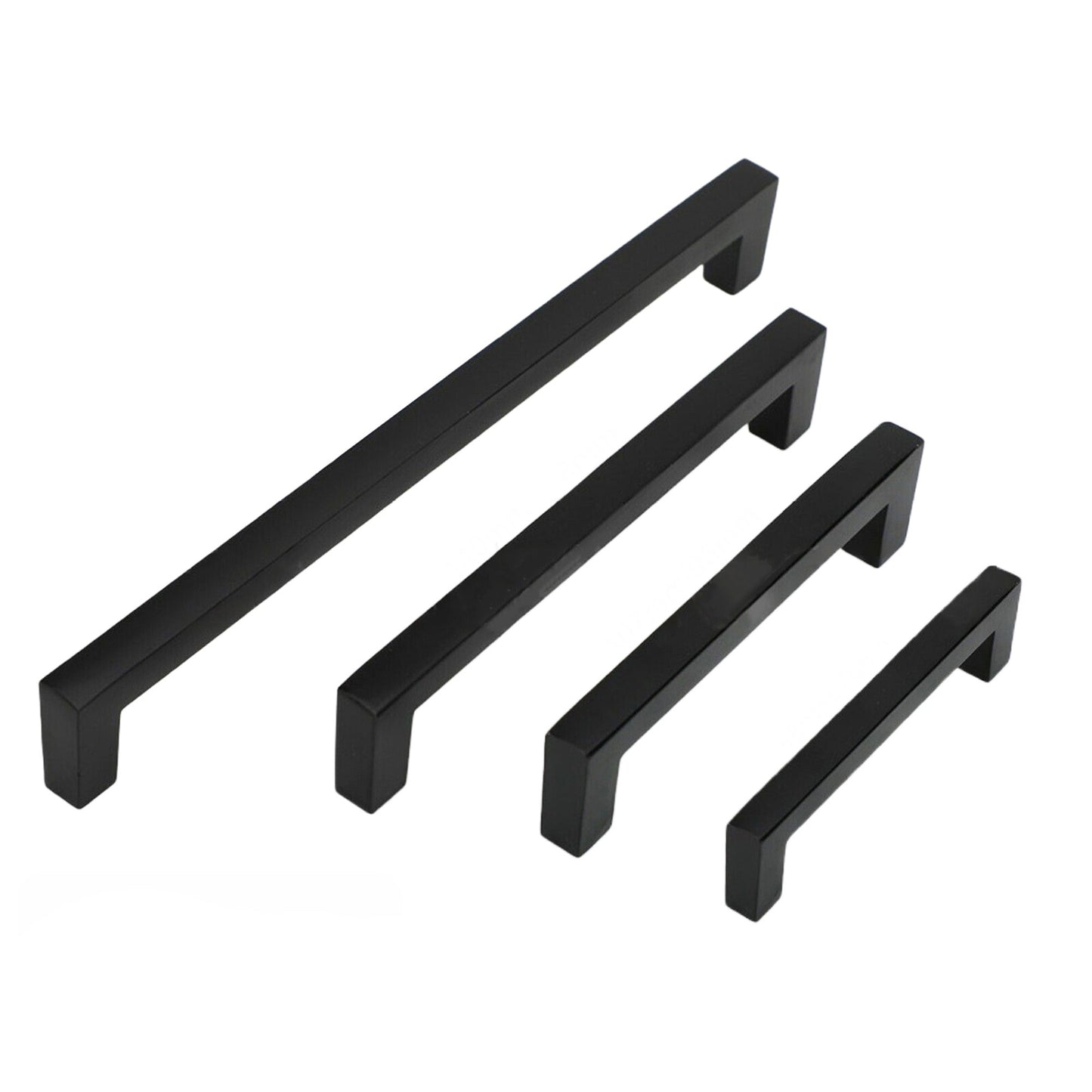 Matte Black Stainless Steel Drawer Cupboard Pulls Cabinet Door Handles 236mm 224mm