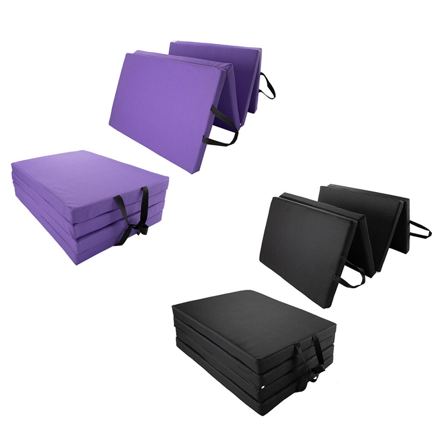 Foldable Gym Mat 180cm 4-Fold Exercise Flooring for Yoga and Dance Pilates