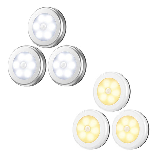 3pcs Motion Sensor Night Lamp Indoor Light Battery Operated