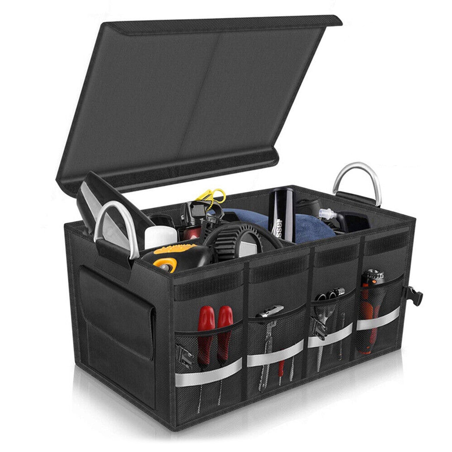 Car Trunk Storage Box Collapsible Boot Organiser With Pockets