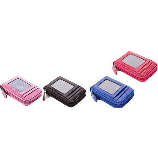 RFID Blocking Anti-theft Credit Card Holder with Leather Wallet