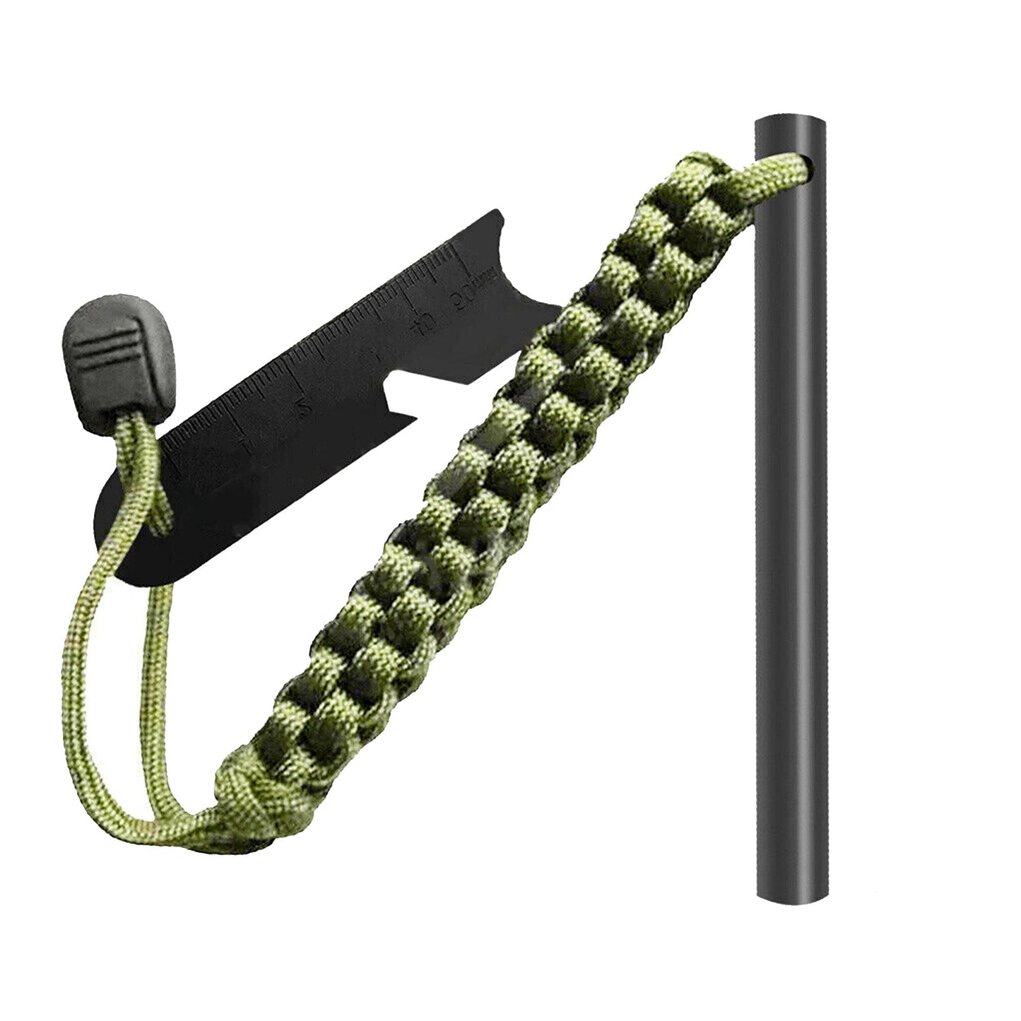 Survival Fire Starter with Striker Ferrocerium Flint Rod Paracord