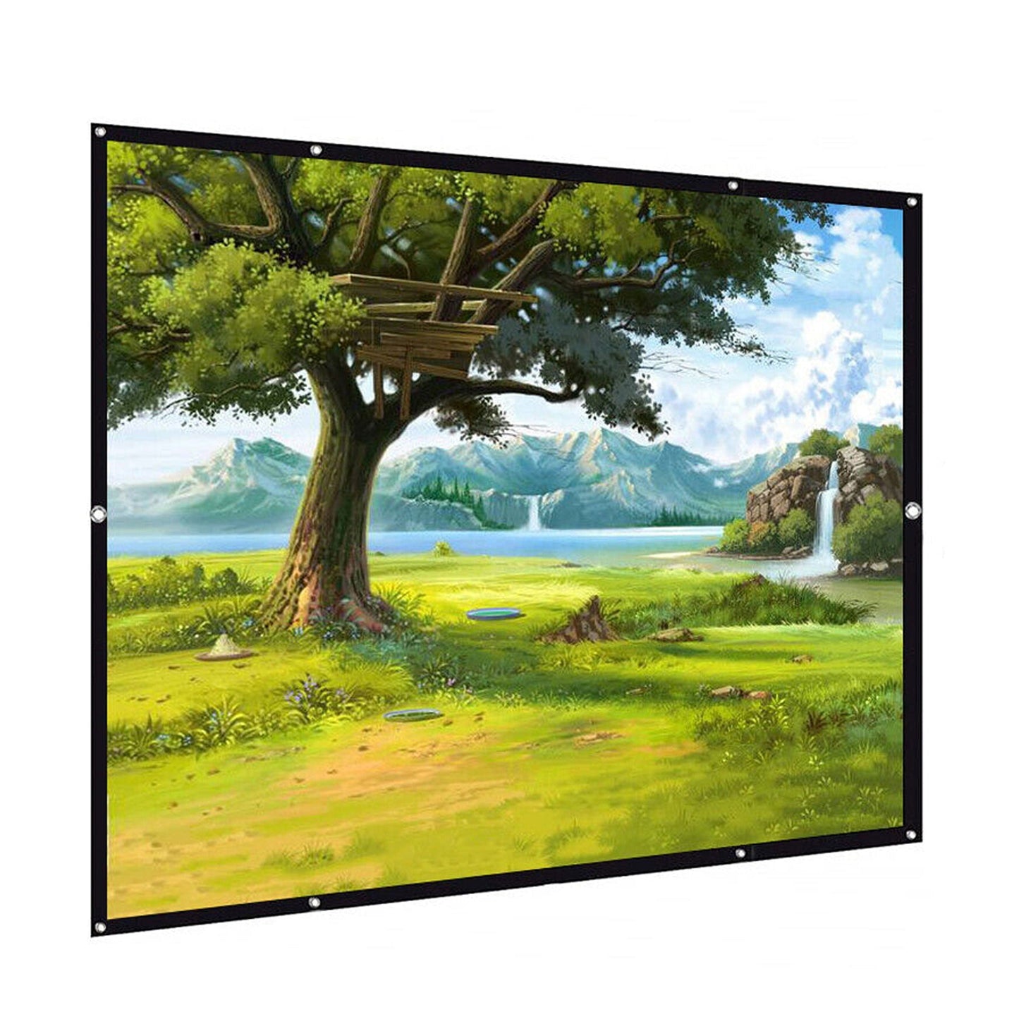 120-Inch Outdoor Hanging Projector Screen for Home Theater and Cinema Use