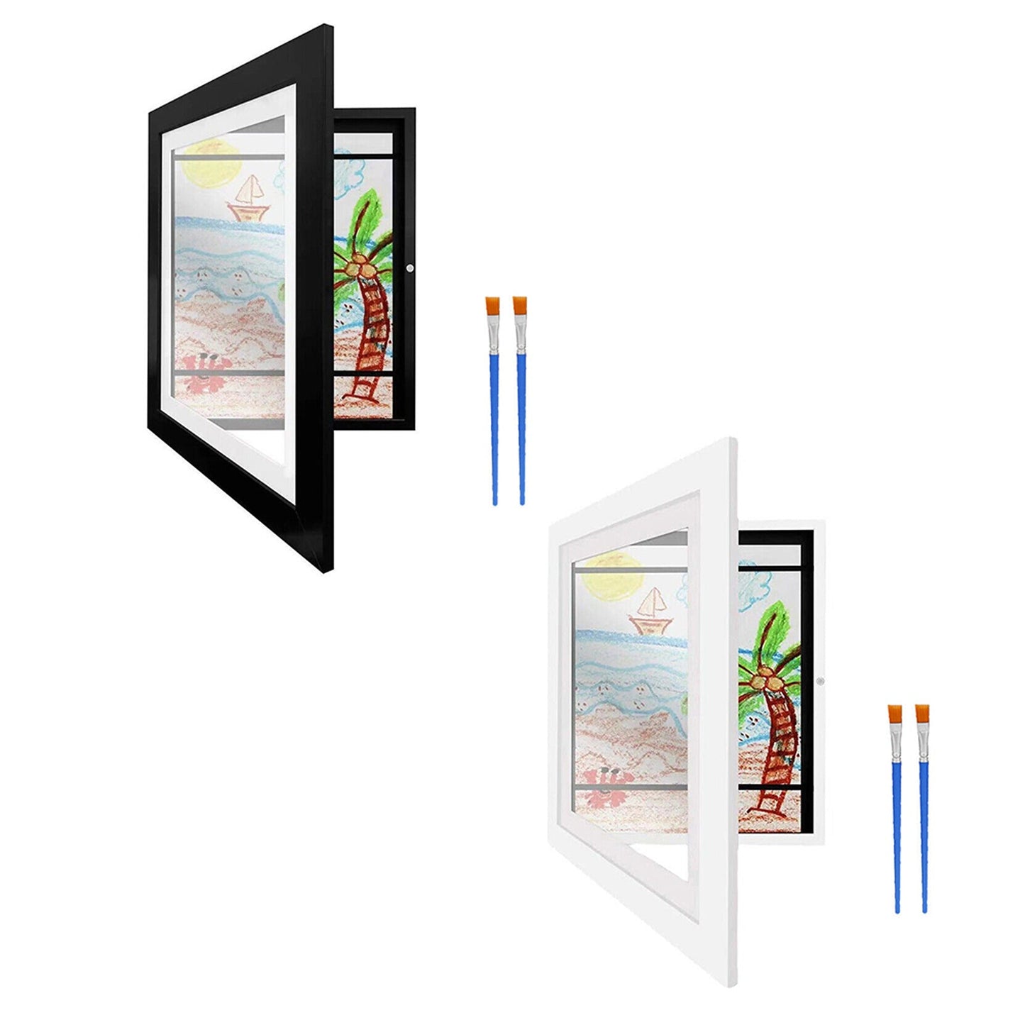 Wooden Picture Frame for Displaying Up to 150 Artworks