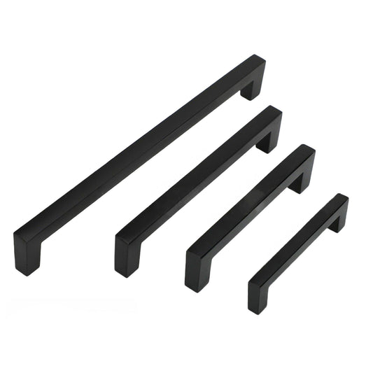 Matte Black Stainless Steel Drawer Cupboard Pulls Cabinet Door Handles 172mm 160mm