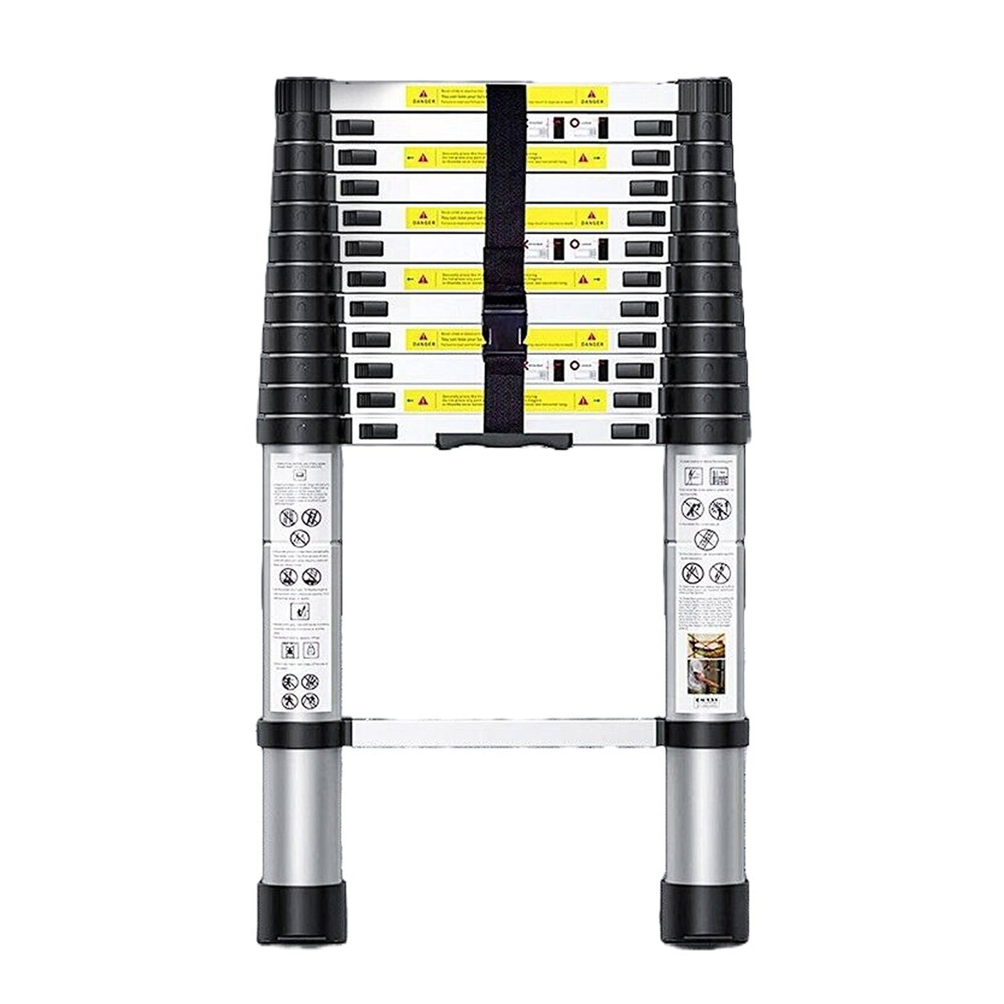 3.8m Retractable Telescopic Ladder with Safe Lock Free Carry Bag Included