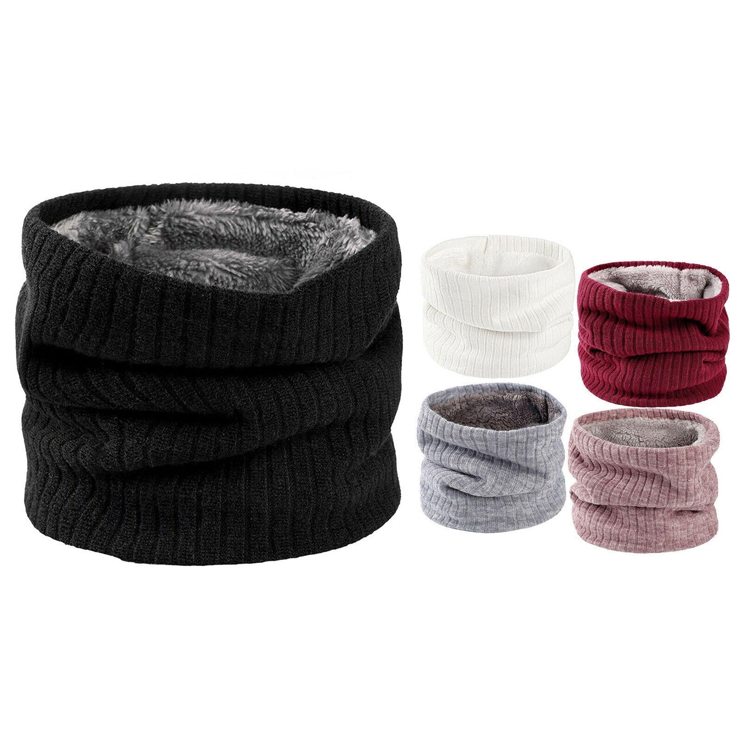 Thermal Warm Knitted Winter Scarf for Men and Women Thicken Chunky Tube