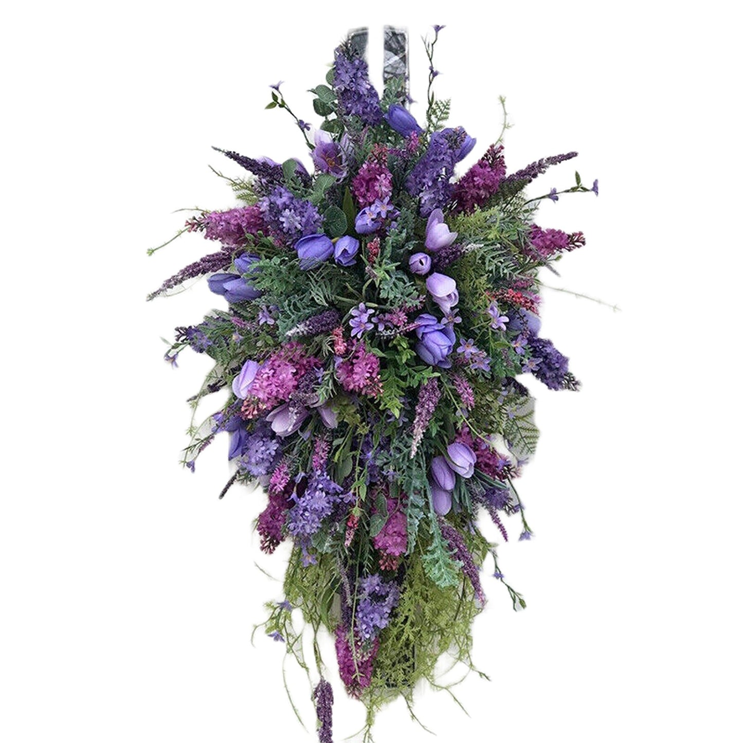 Front Door Artificial Spring Wreath Flower Garland Wall Decor