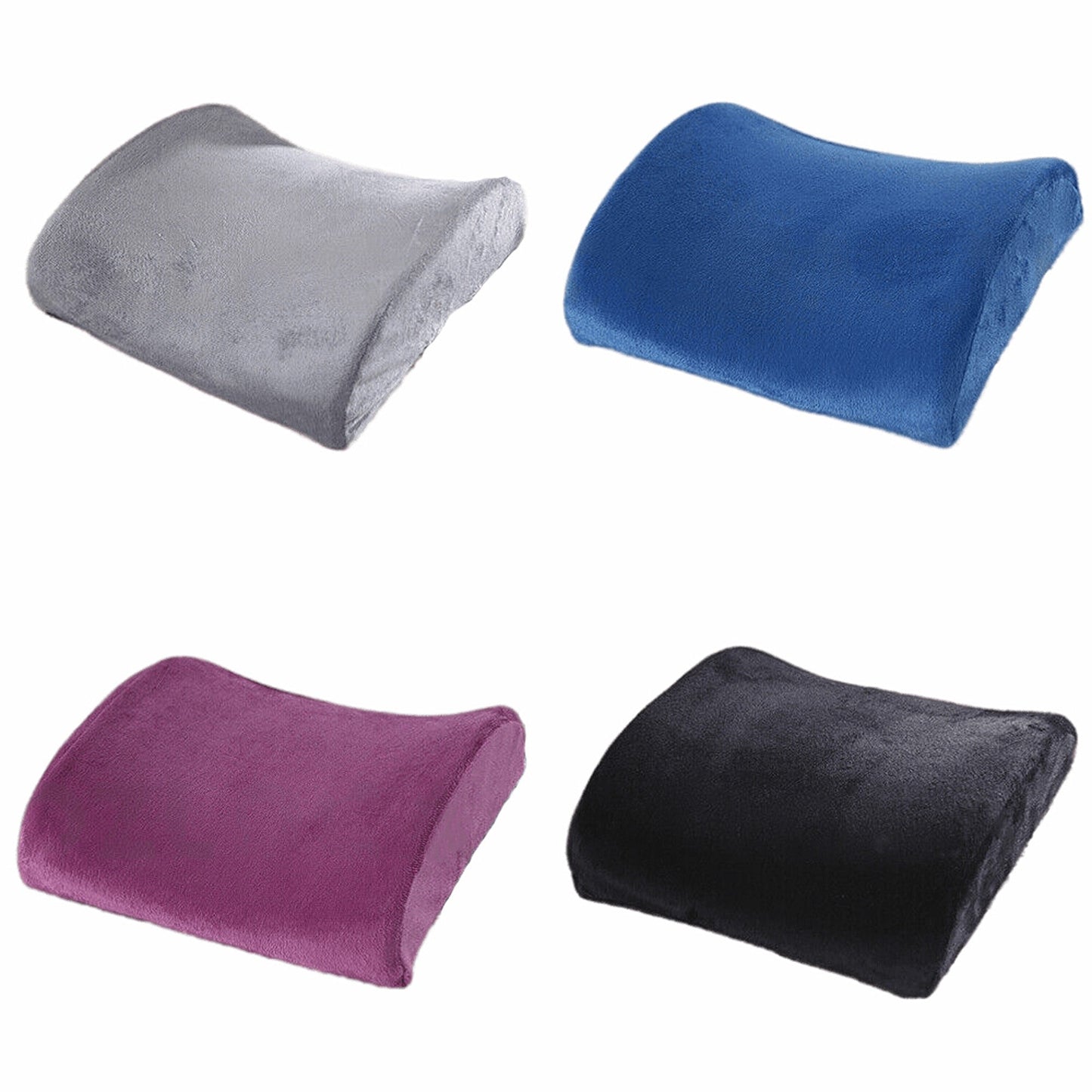 Memory Foam Lumbar Seat Cushion Car Back Support Chair Pillow