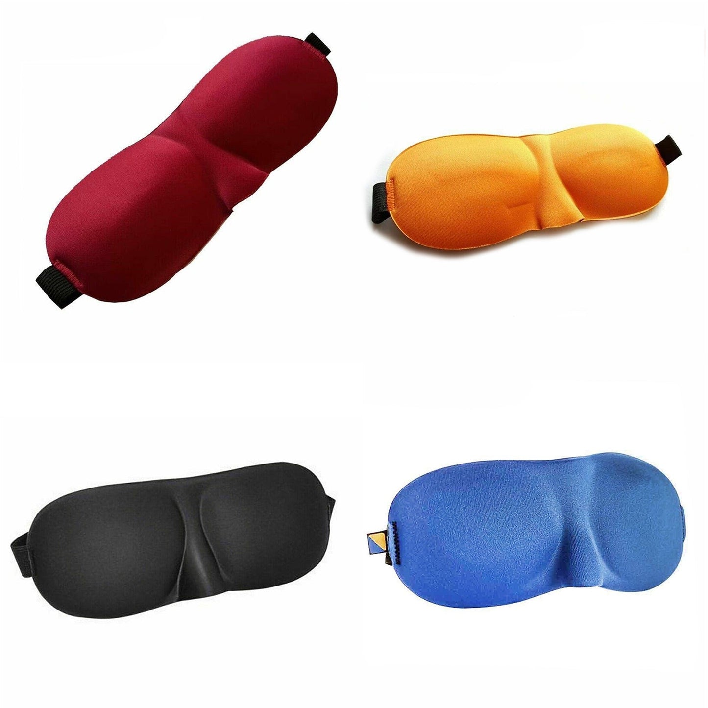 4pcs Memory Foam Sleep Mask Soft Padded Eye Shade for Travel