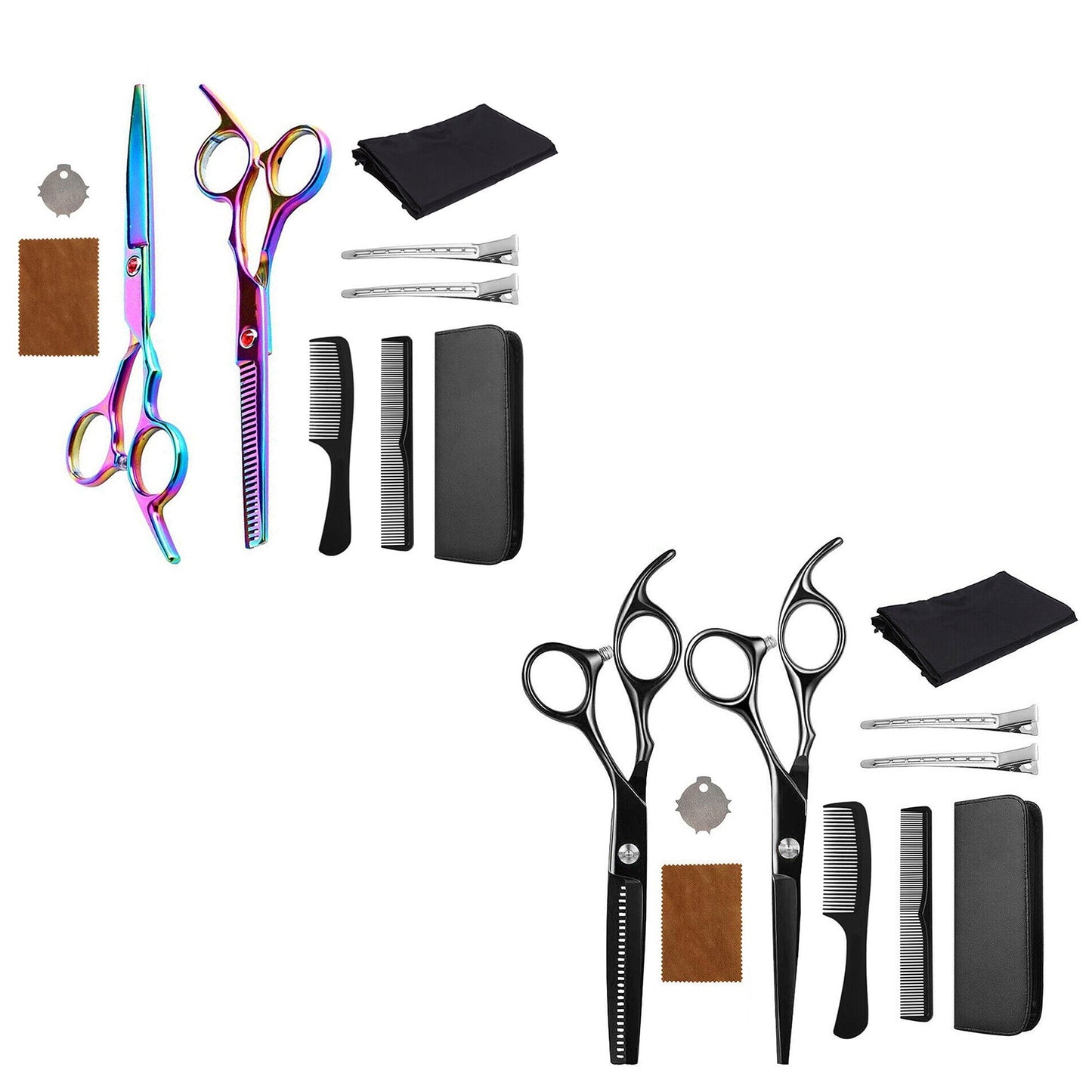 Hairdressing Hair Cutting Thinning Shears Professional Salon Barber Scissors Set