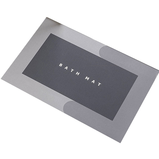 Grey Bath Mat Diatom Mud Quick-Drying Soft Non-Slip Floor Mat