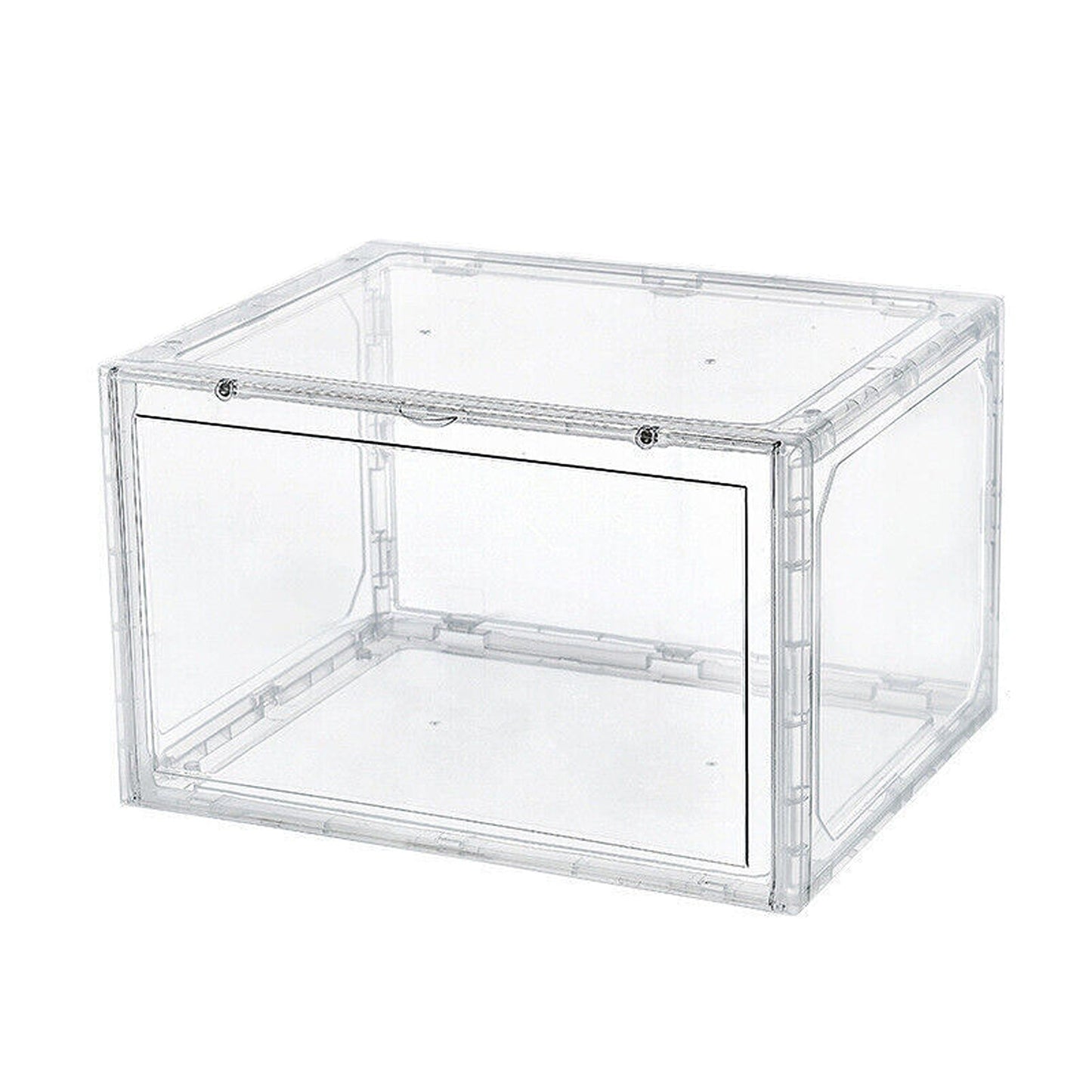 1x Premium Sneaker Display Shoe Box Stackable Clear Storage Side