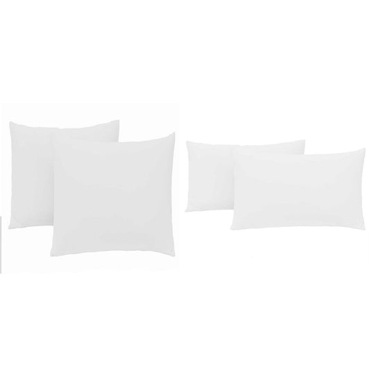 White 2 Pack Standard European Queen King Pillow Cases