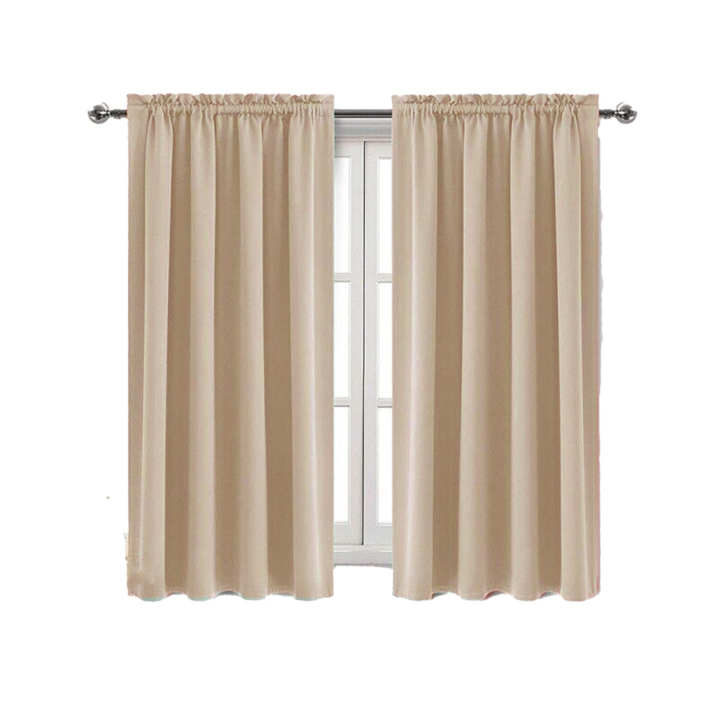 Yellow Thermal Insulated Blackout Curtains with Pinch Pleat